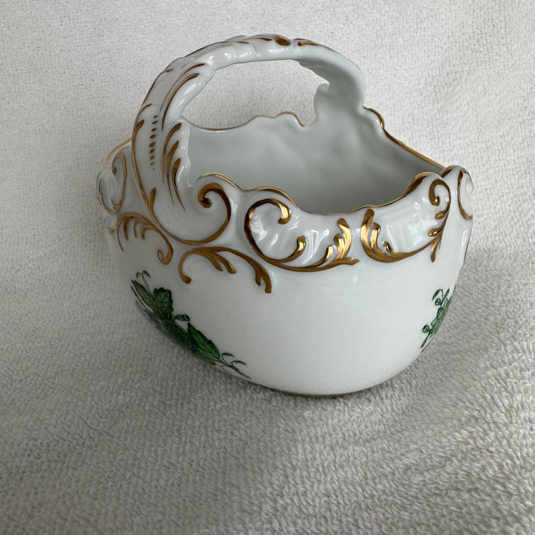 ヘレンドアポニーグリーン バスケ ット　小物入れ