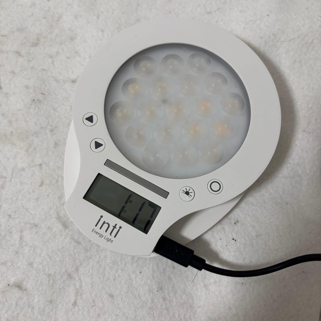 inti4s 光で起きる目覚まし時計 inti Energy Light 白
