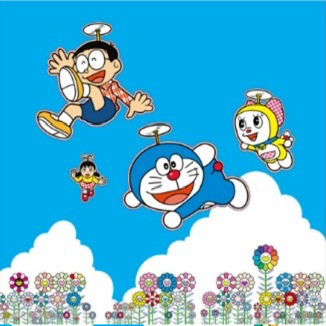 村上隆 ドラえもん 青空の下、楽しいね ポスター ED300