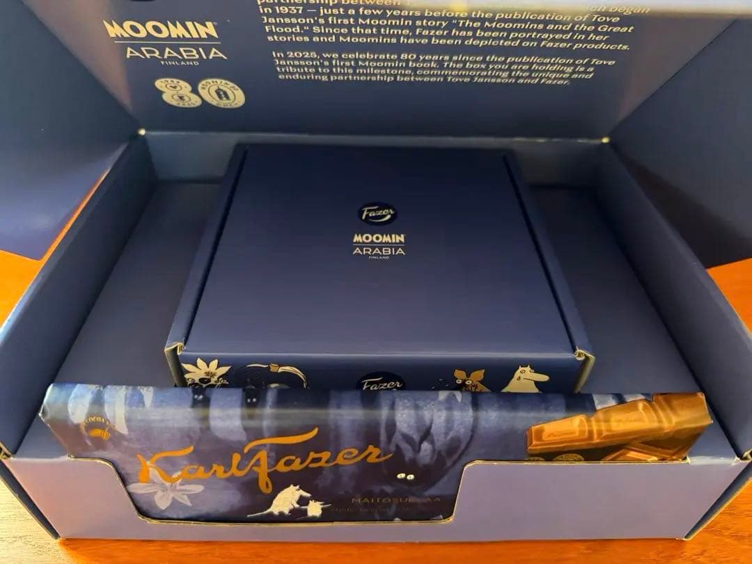 新品 Fazer ムーミン80周年ボウル チョコレートつき アラビア