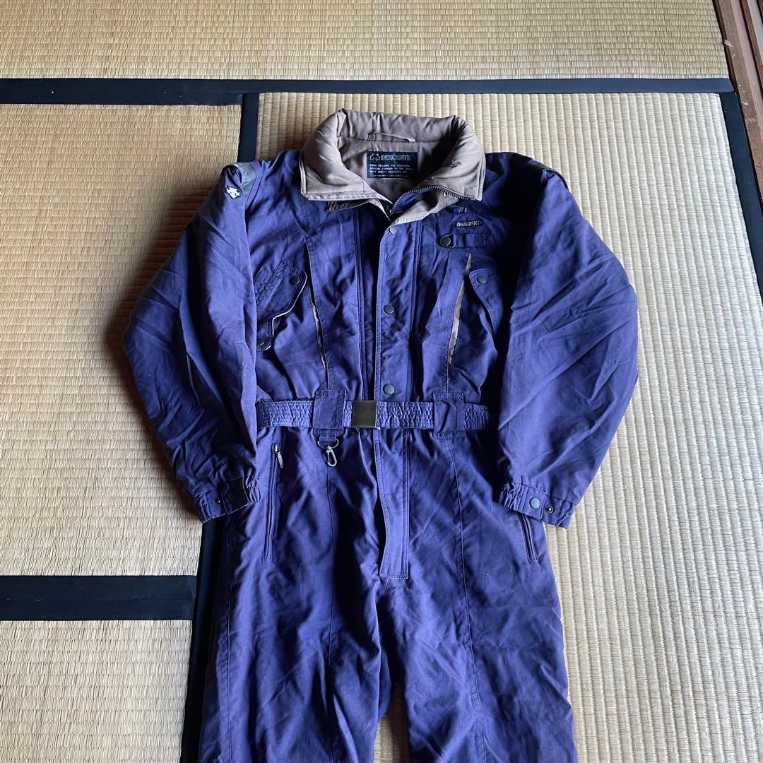 【オフシーズン割】デサントスノボウェア　オールインワンつなぎ　紫パープル