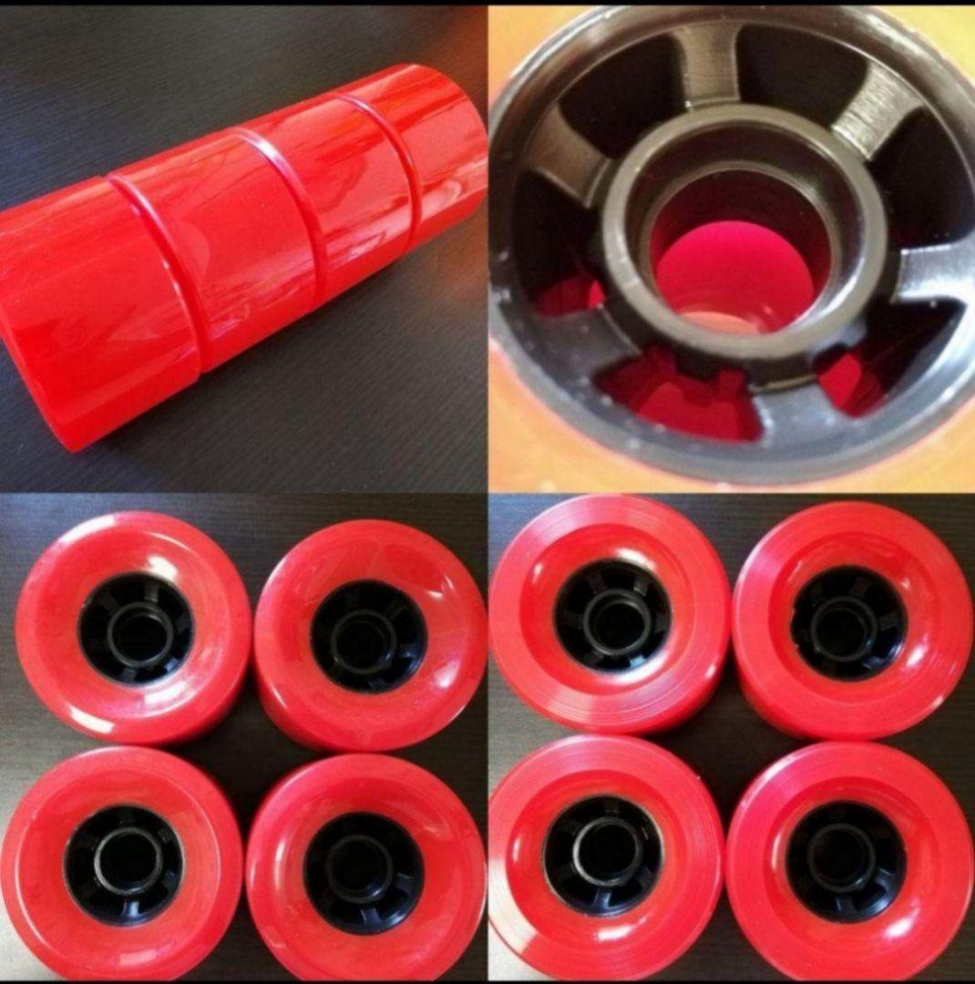 特大 ソフトウィール 90mm 78A クルーザー サーフスケート ロング 赤d