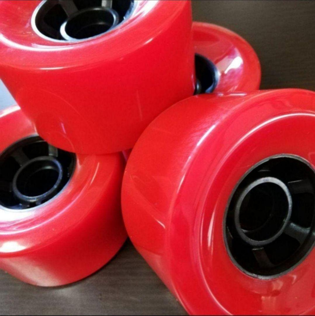 特大 ソフトウィール 90mm 78A クルーザー サーフスケート ロング 赤d
