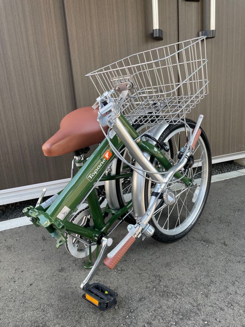 美品 持ち運びラクラク Topone 折りたたみ自転車 20インチ 6段変速付き