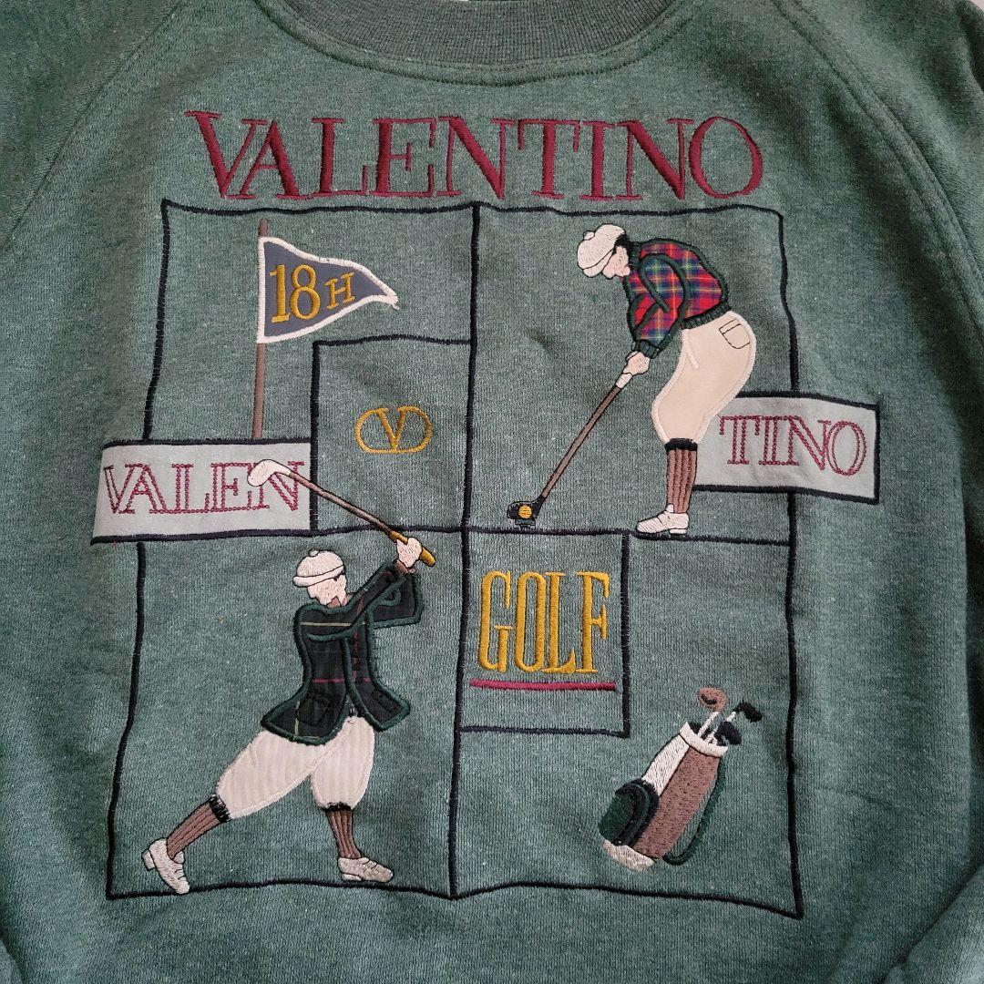 VALENTINO ゴルフ　刺繍　トレーナー　ヨーロッパ古着