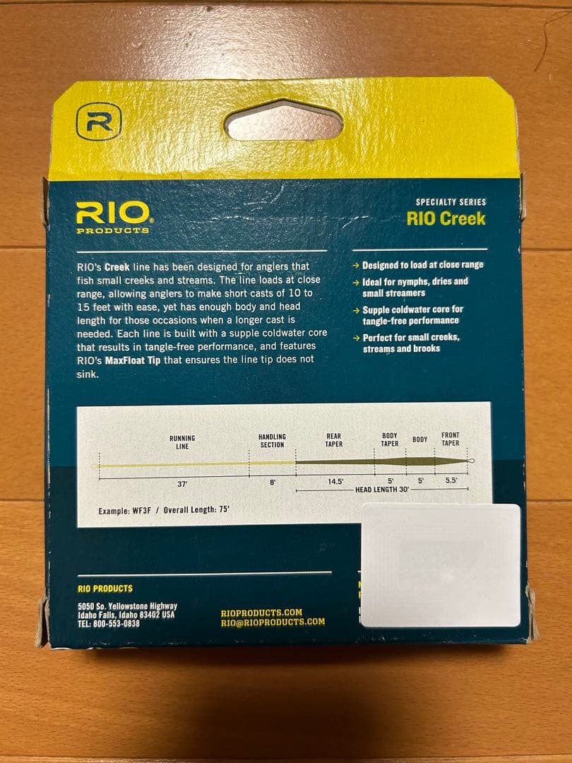 RIO Creek WFOF フライライン 65.5ft/20m
