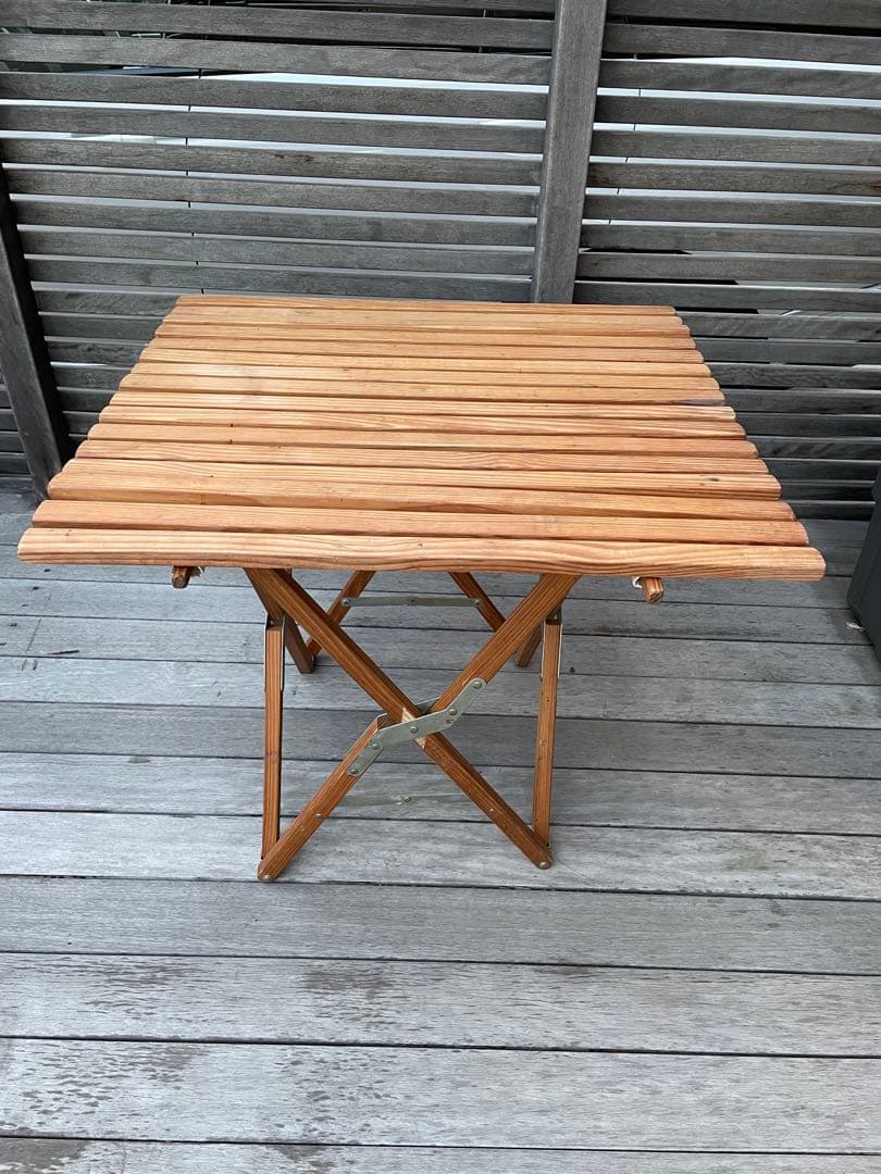 ◾️ VINTAGE 木製ロールトップテーブル　キャンプテーブル　超希少