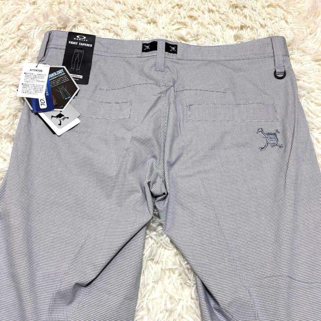 【新品】オークリー ゴルフパンツ 立体裁断 接触冷感 グレー スカル W36