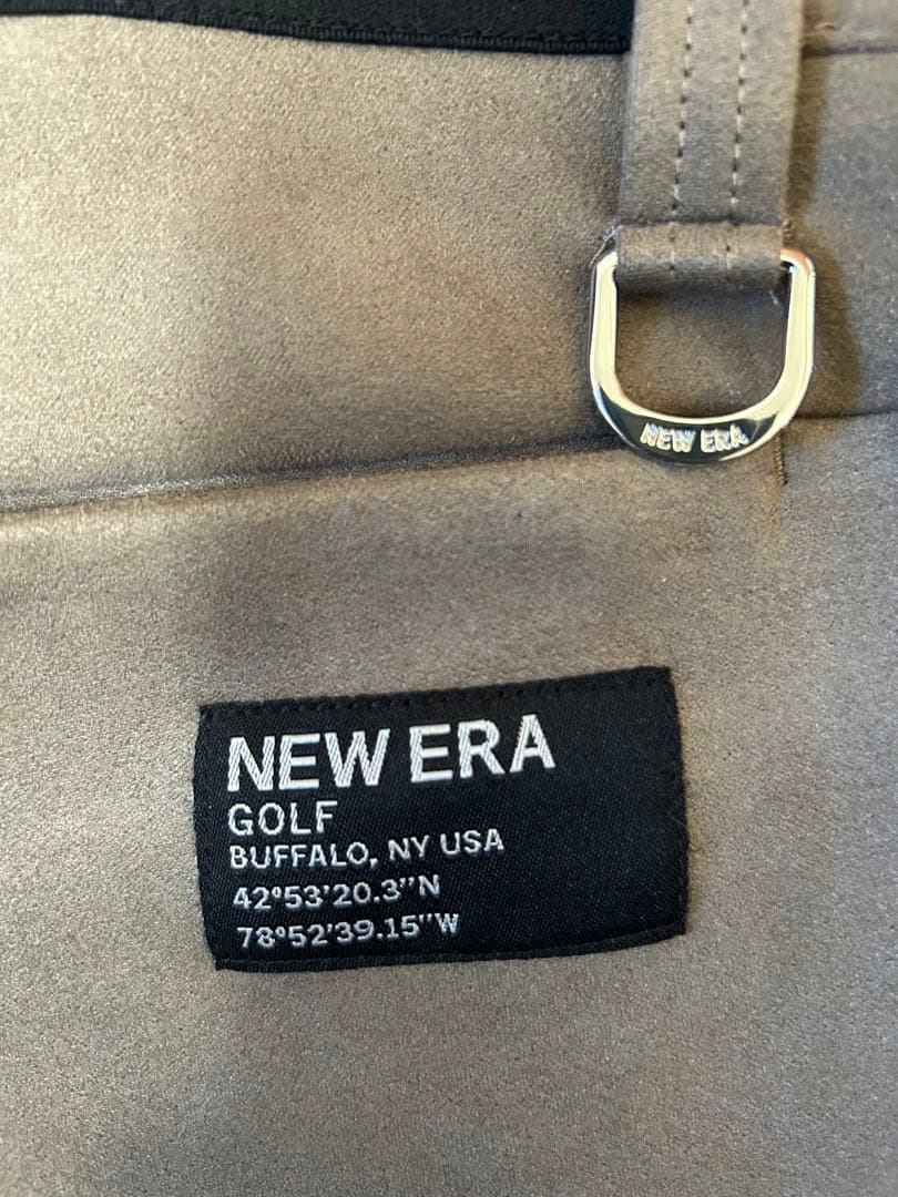 NEW ERA スウェットパンツ ポリスウェード ジャカードロゴ カーキ ゴルフ