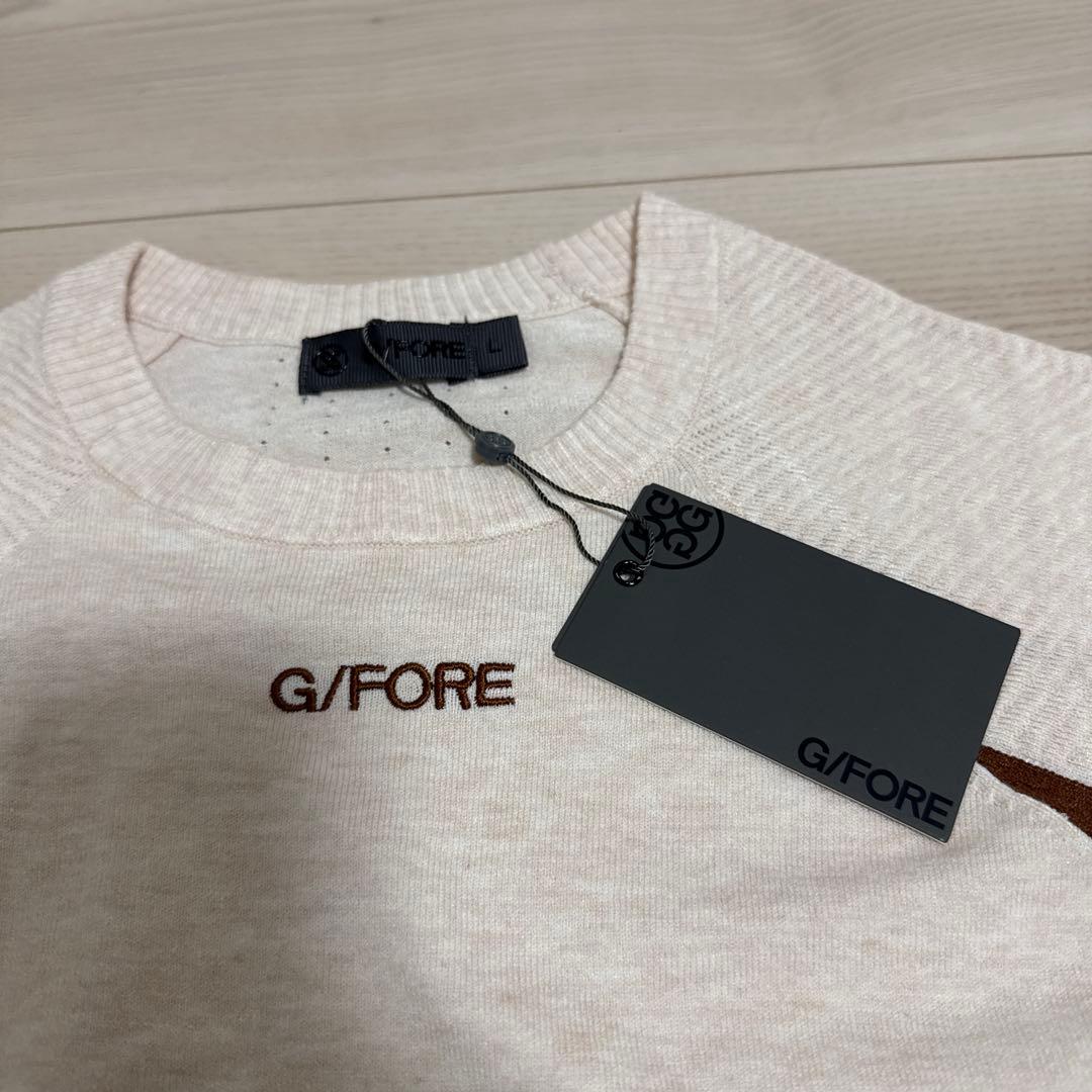 G/FORE ニットセーター Sサイズ ホワイト/ブラウン/レッド