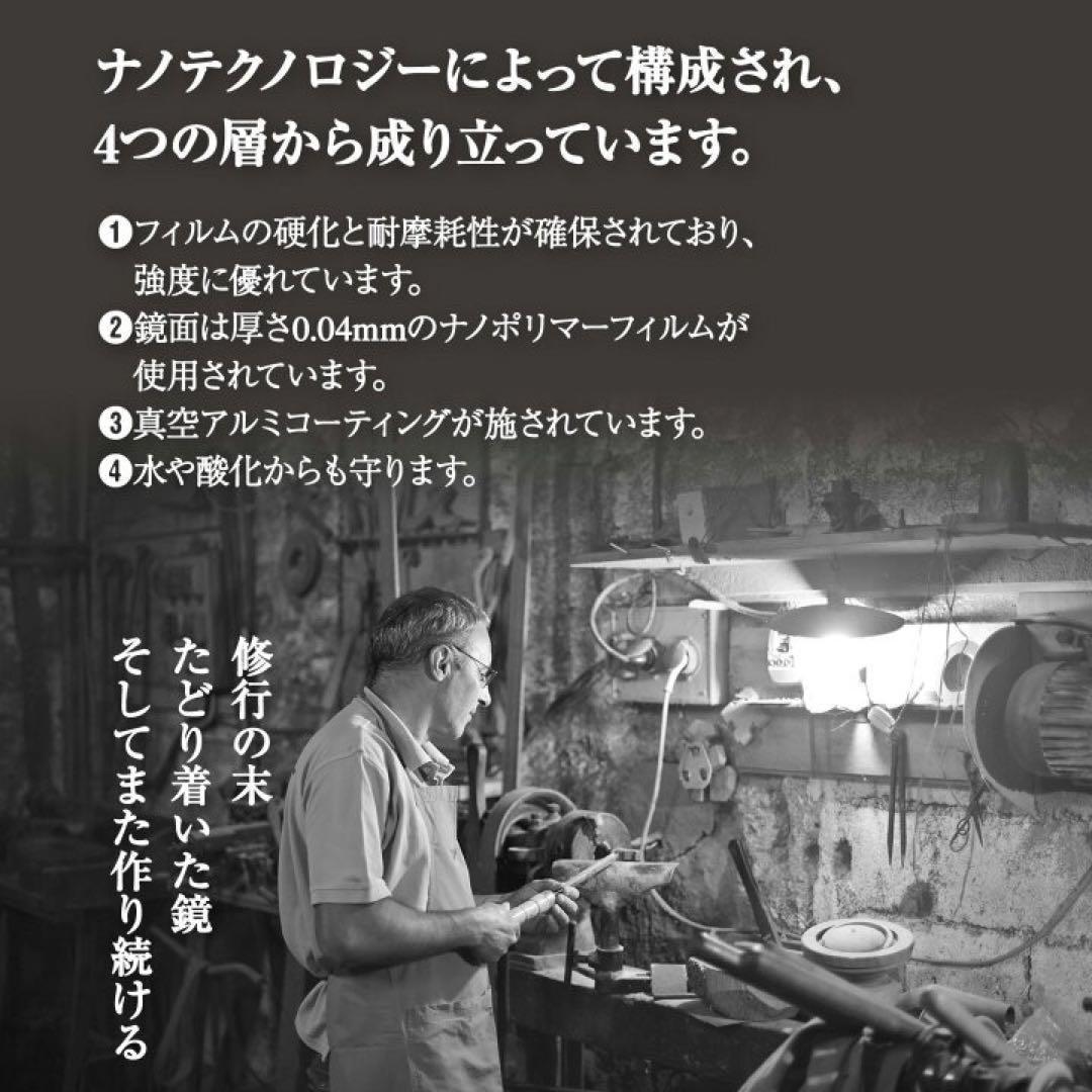 キャスターミラー 360°回転 幅100×高さ160cm ブラック 1946