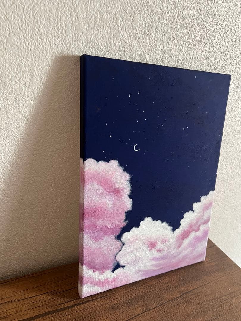 アクリル画　原画　インテリア　雲　F4 絵画