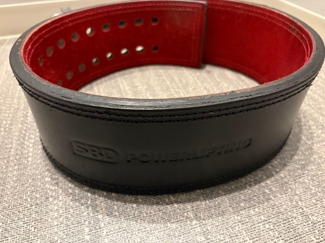 SBD パワーリフティングベルト 黒赤13mm Mサイズ