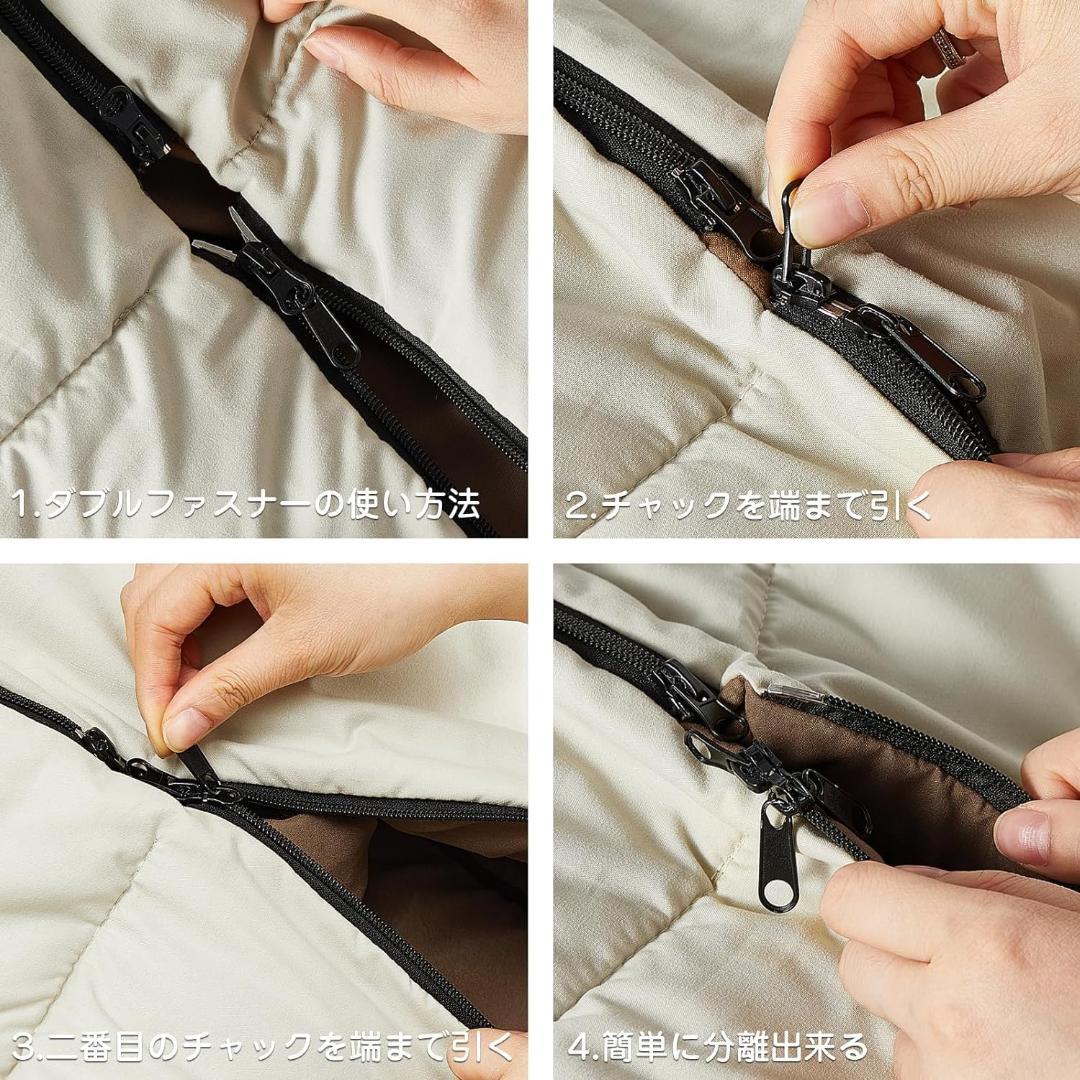Topfinel シュラフ 夏用 冬用 来客用布団 1.4/1.8KG 寝袋