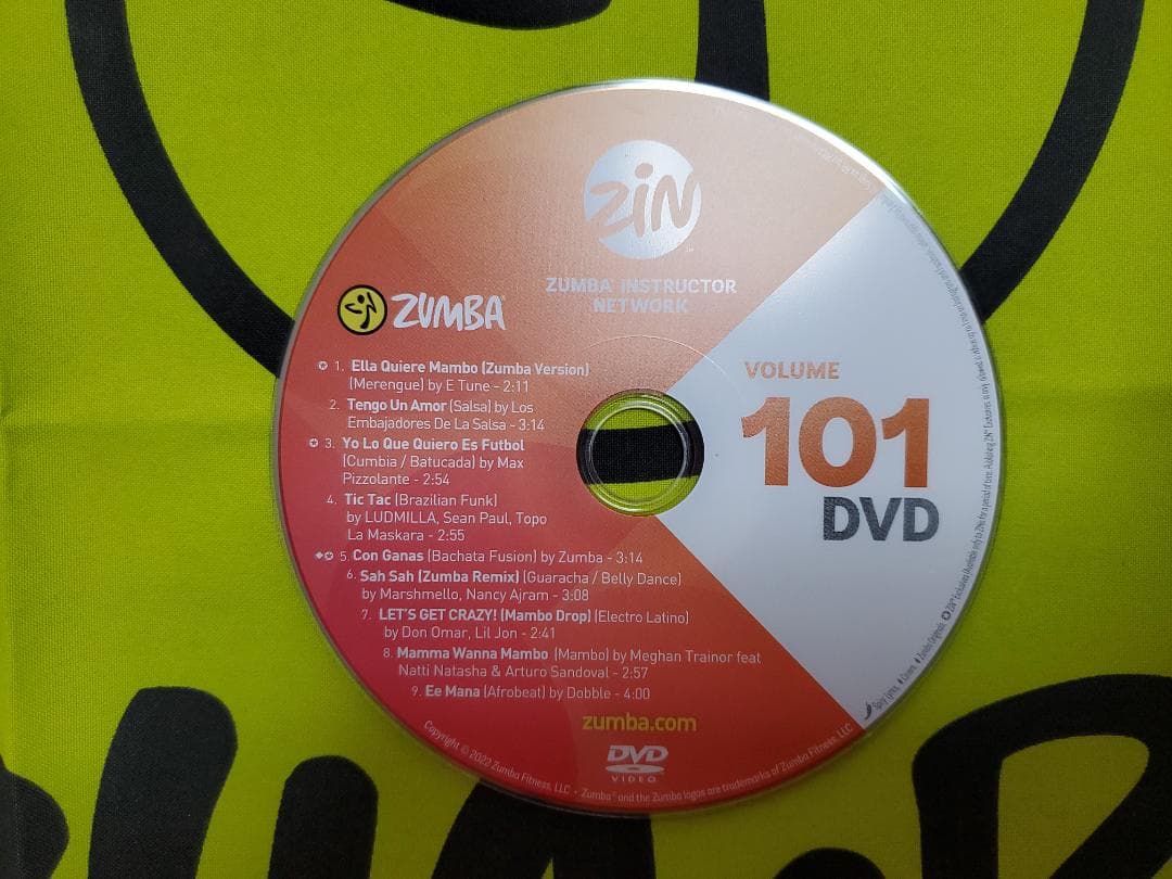 ZUMBA　ズンバ　ZIN101　CD ＆ DVD　インストラクター専用
