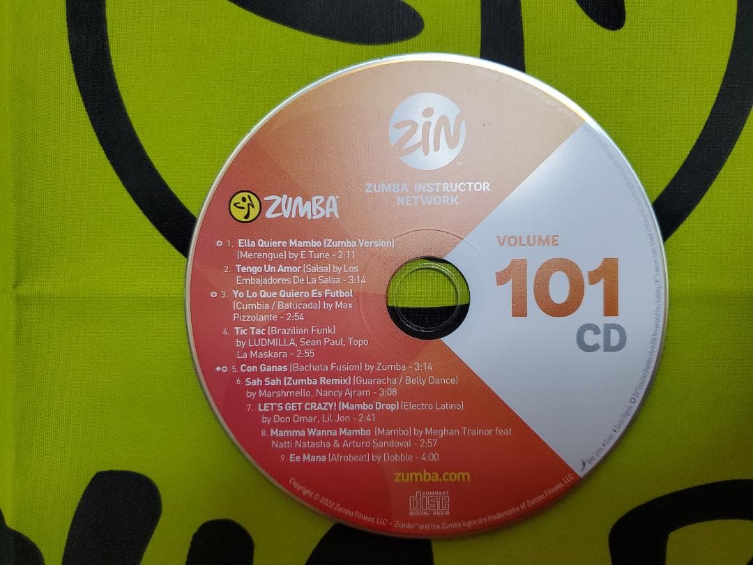 ZUMBA　ズンバ　ZIN101　CD ＆ DVD　インストラクター専用