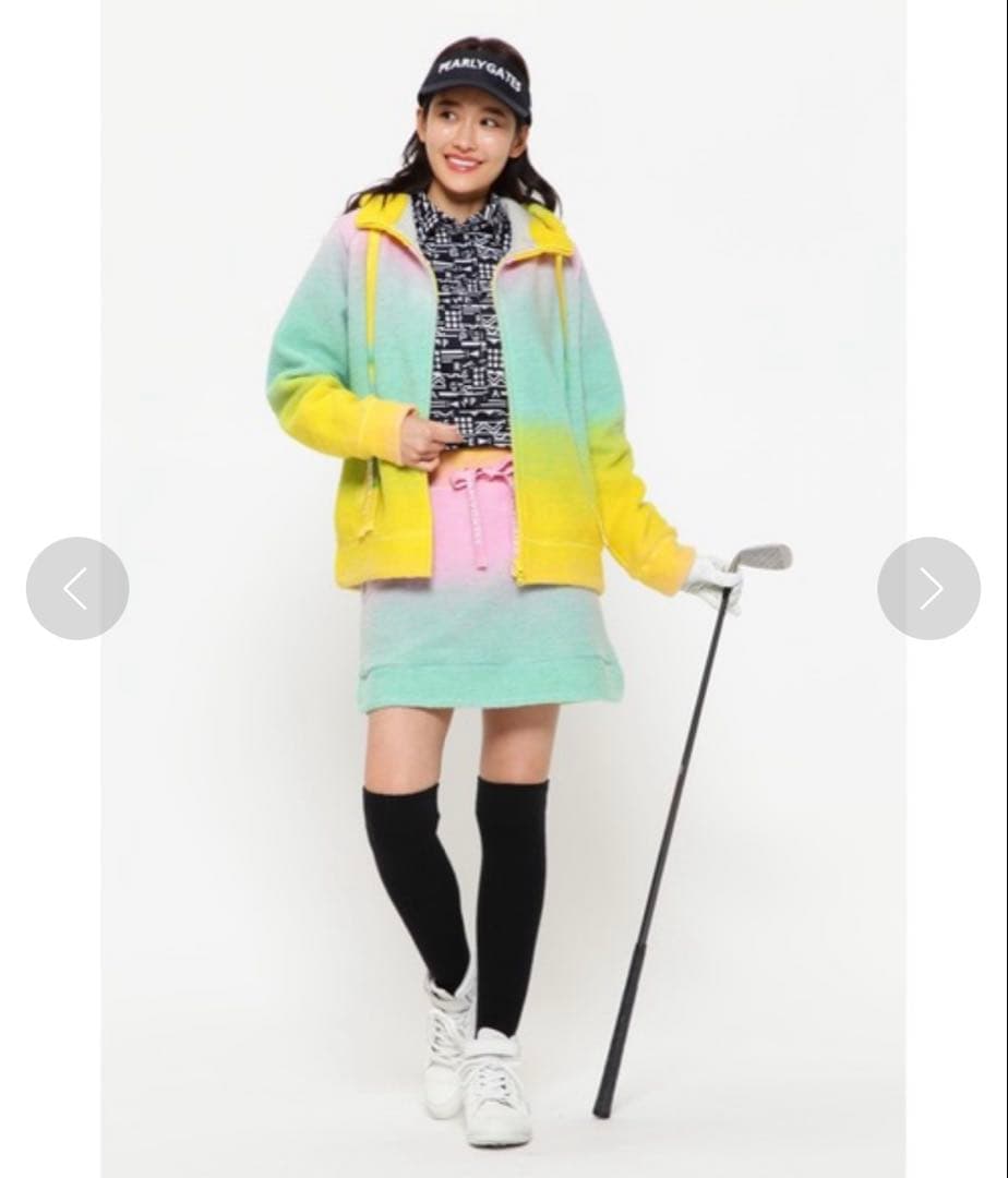訳あり新品タグ付きパーリーゲイツPEARLYGATESスライバーニットスカート1