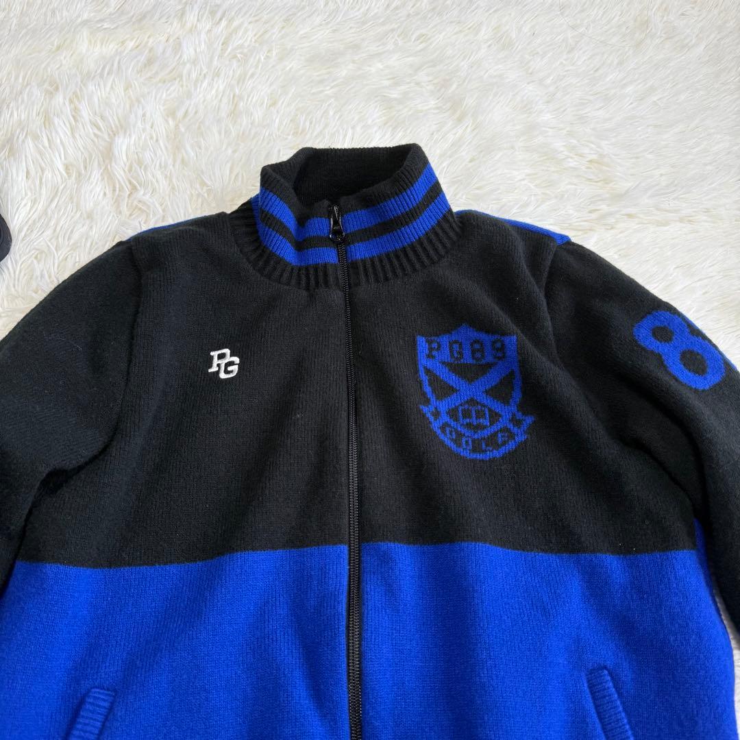 【パーリーゲイツ】極美品 ジップジャケット ニット 2サイズ レディース