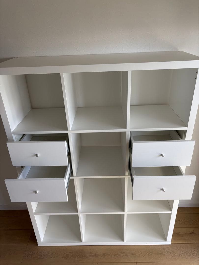 IKEA KALLAX カラックス 4×3 + 引き出し2段 × 2 ホワイト