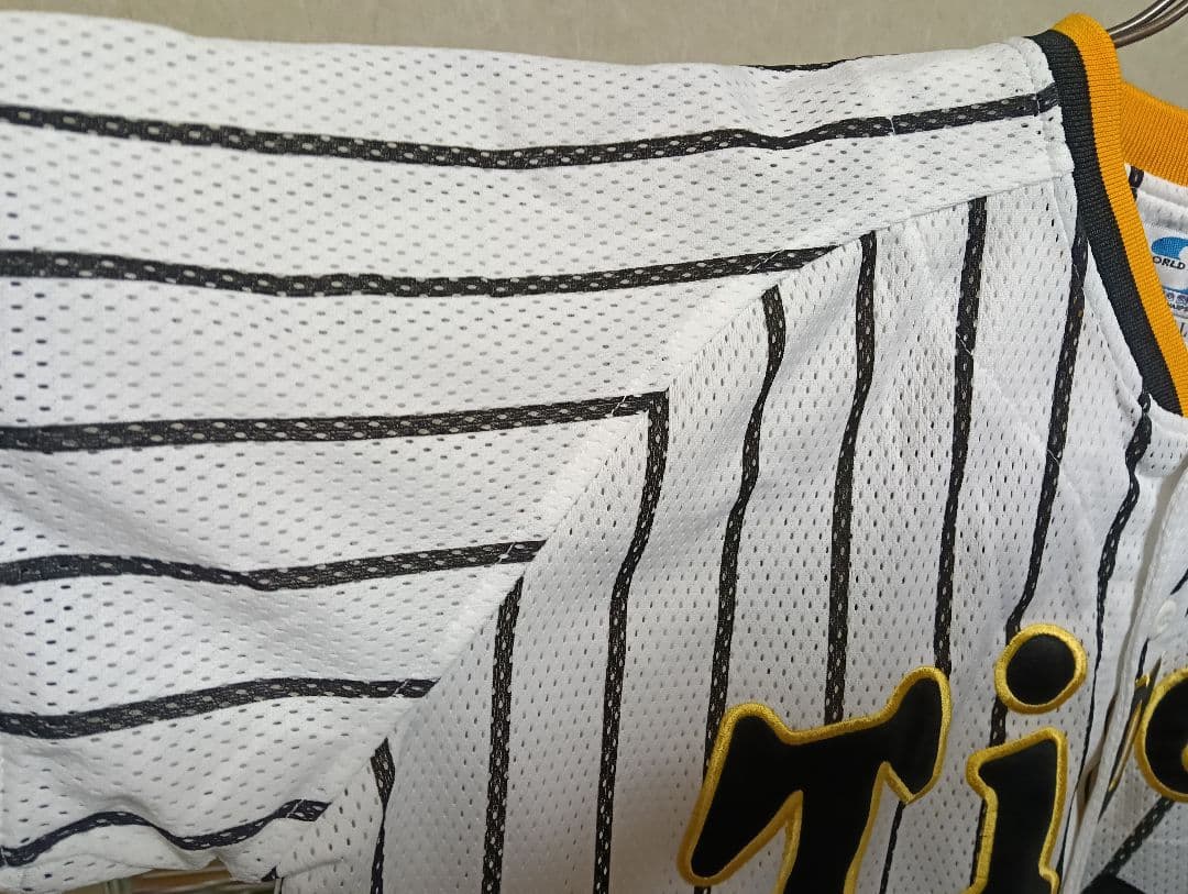 【極美品】シャープ産業 阪神 赤星 2005交流戦優勝ワッペン付きユニフォーム