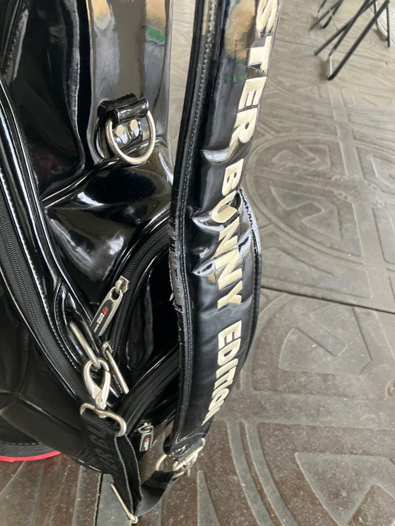 早い者勝ち　最終値下げ　中古　マスターバニー　キャディバッグ　ブラックエナメル