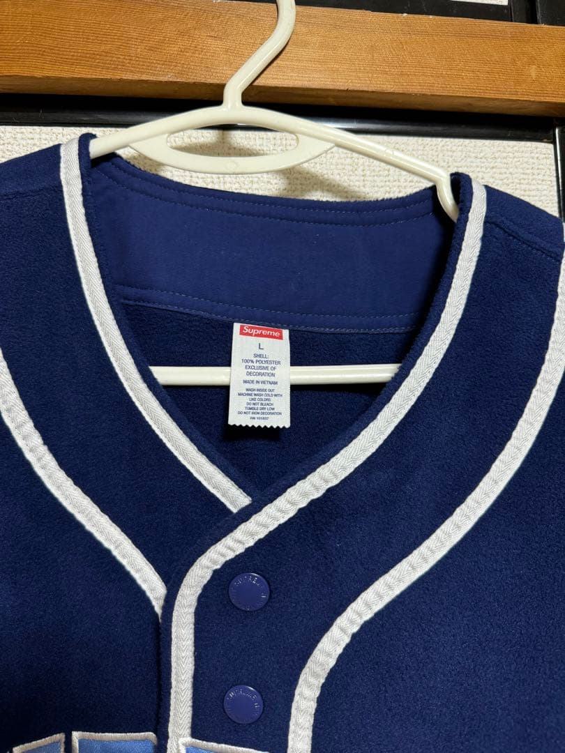 Supreme ベースボールシャツ ネイビー 新品タグ付き