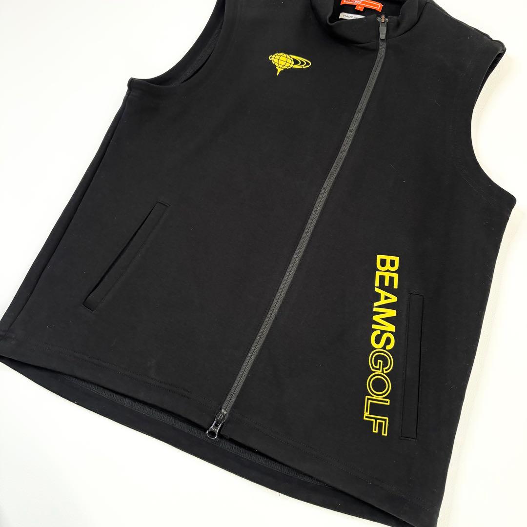 958 美品✨ビームスゴルフ メンズ ベスト ダブルジップ ブラック