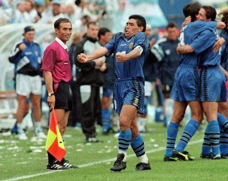 サッカー アルゼンチン代表 1994年 ユニフォーム Lサイズ[RU0053]