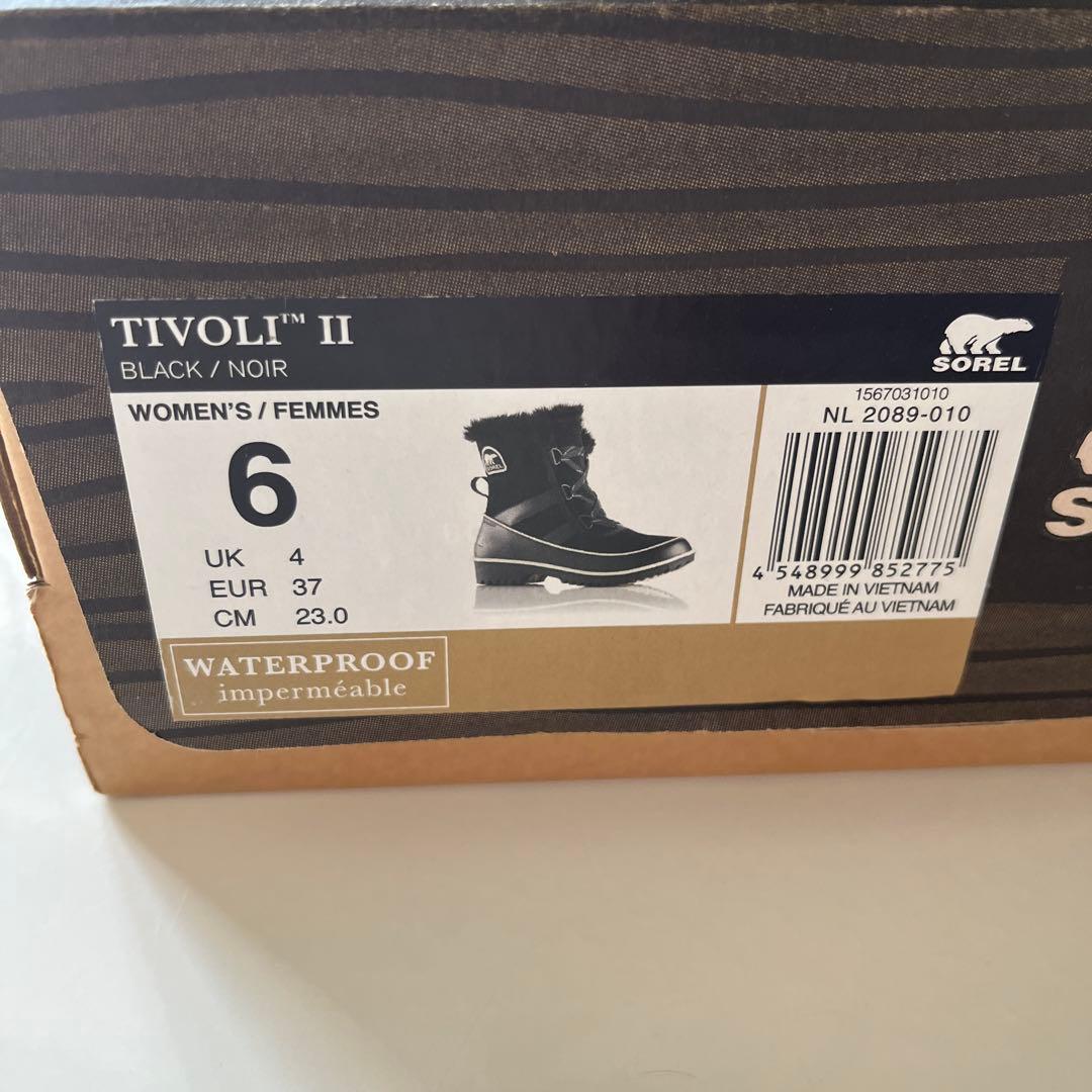 【SOREL 】ファー付き ブラックスノーブーツ