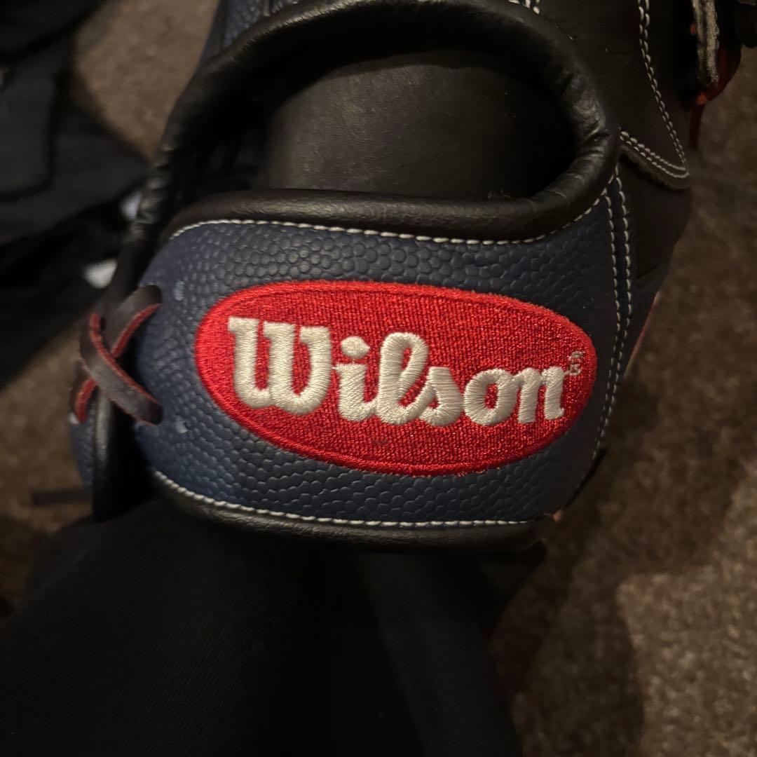 Wilson 軟式グローブ ネイビー/レッド