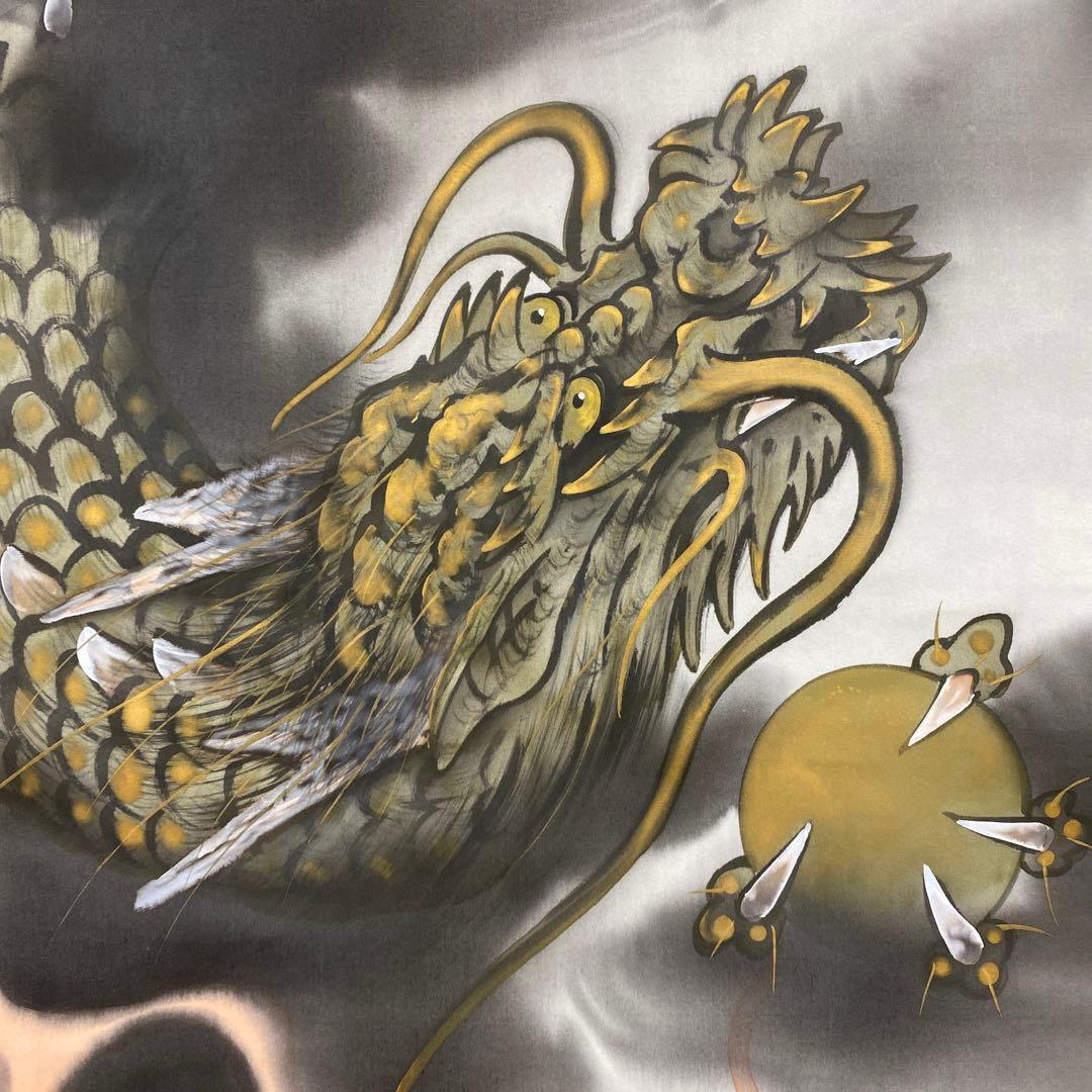 美品 掛け軸 國光作 昇龍図 共箱 縁起物 干支 年中掛け 厄除け