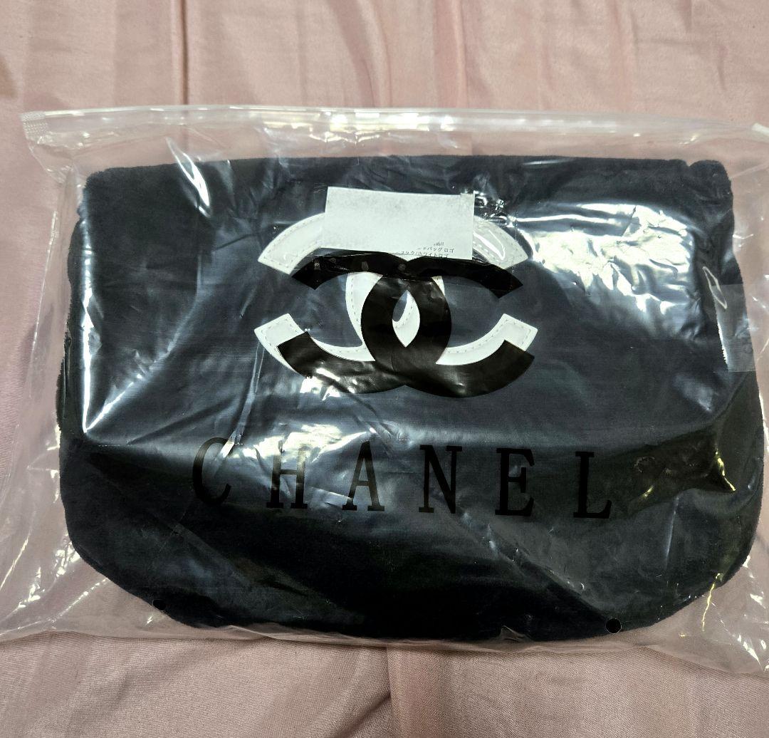 CHANEL 海外限定ノベルティ ショルダーバッグ パイル地 ビッグココマーク