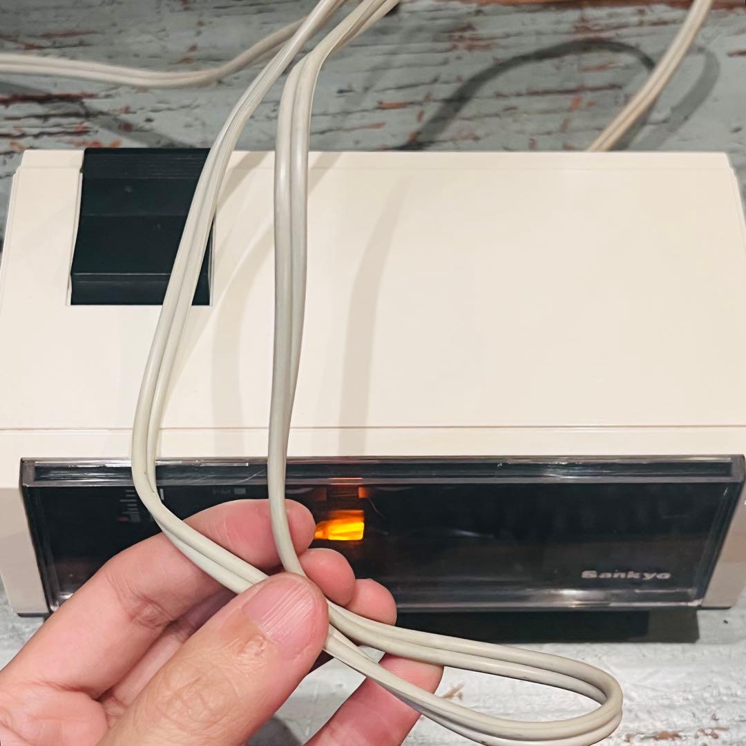 Sankyo ザックス パタパタ置時計 ホワイト 昭和レトロ
