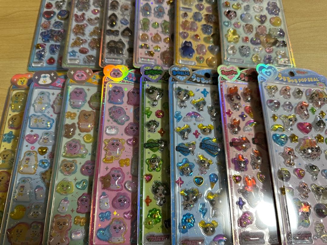 正規品 うるちゅるポップシール まとめ売り 14点 パワパフ おぱんちゅうさぎ
