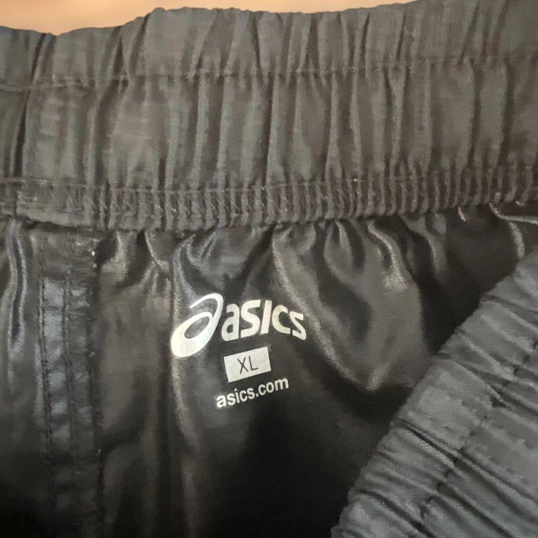 早稲田asics ウォームアップパンツ XL 黒