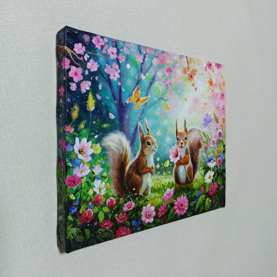 N*a様 【春の集い】アクリル画 F3 風景画 絵画