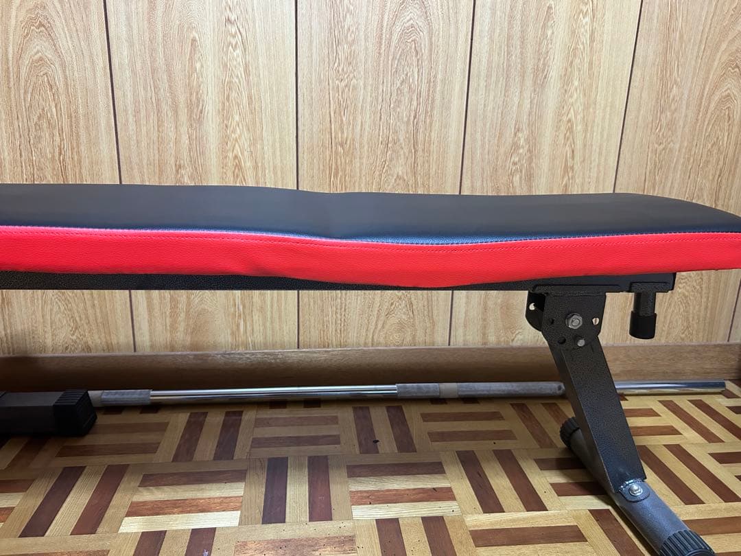 筋トレベンチ+シャフト+ウェイト15kg×2＋4kg鉄アレイ　一部歪み有　手渡し