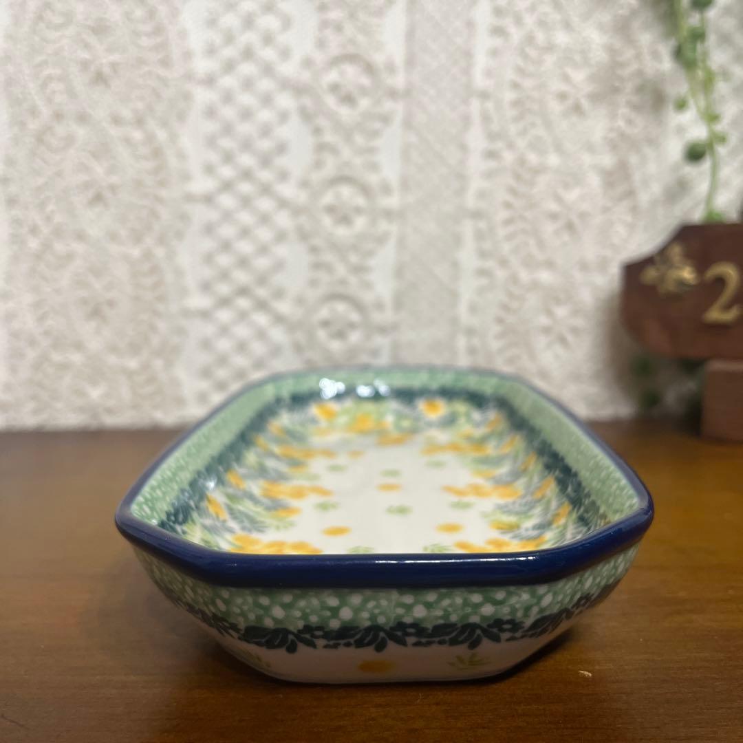 ツェラミカ☆ハンドメイド☆長皿☆ミモザ
