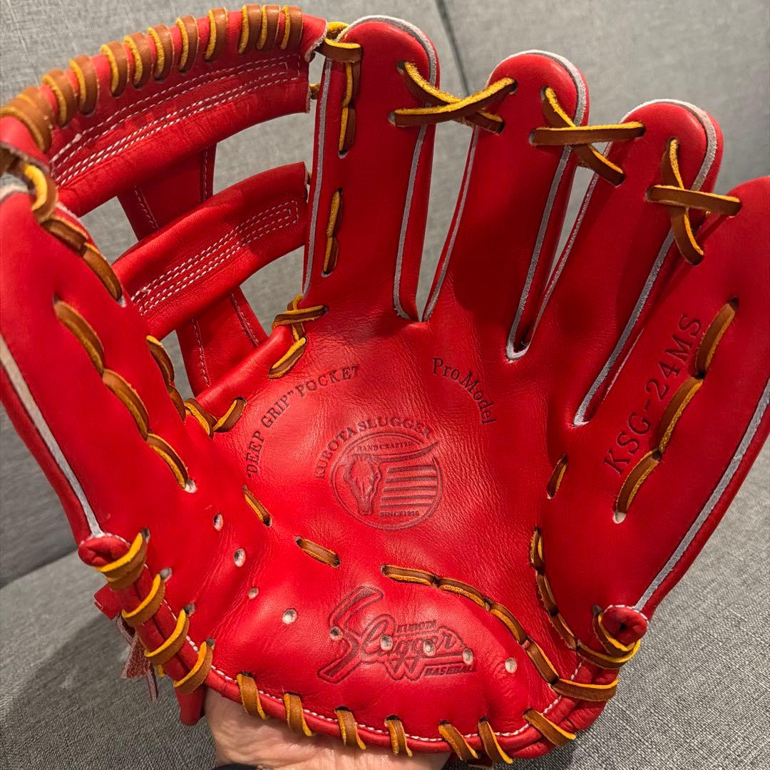 Slugger KSG-24MS 硬式グローブ GRオレンジ×タン