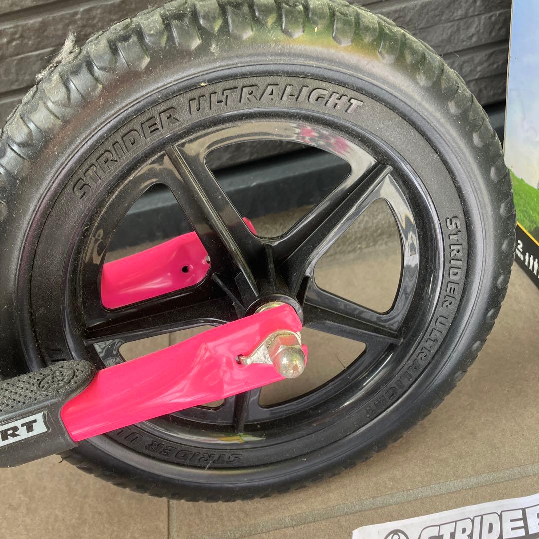 STRIDER ストライダー 12 SPORT ピンク プロテクター付き