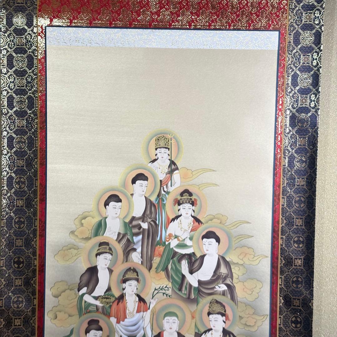 清水雲峰「十三仏」掛軸 仏画 仏教美術 BZ-6
