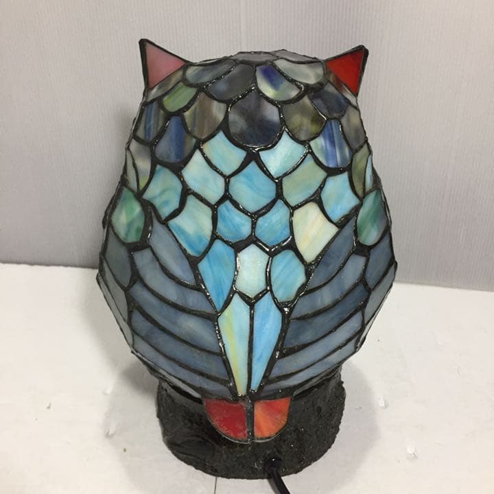 ステンドグラス 照明 フクロウ