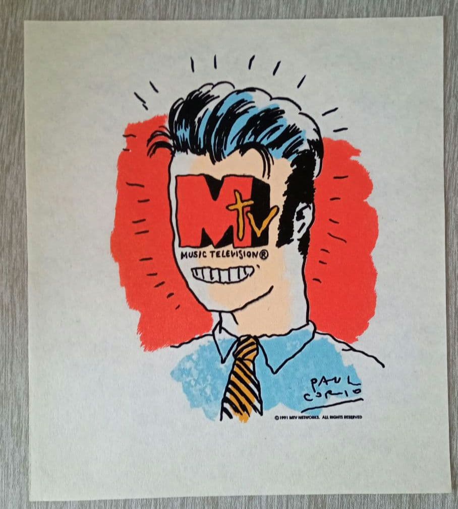 1990年代 musicＴＶ(USA)Ｔシャツ グラフィックデザイン画