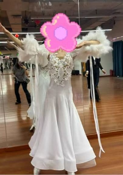 お得 フロート　羽根　ターキー 社交ダンス 　ホワイト