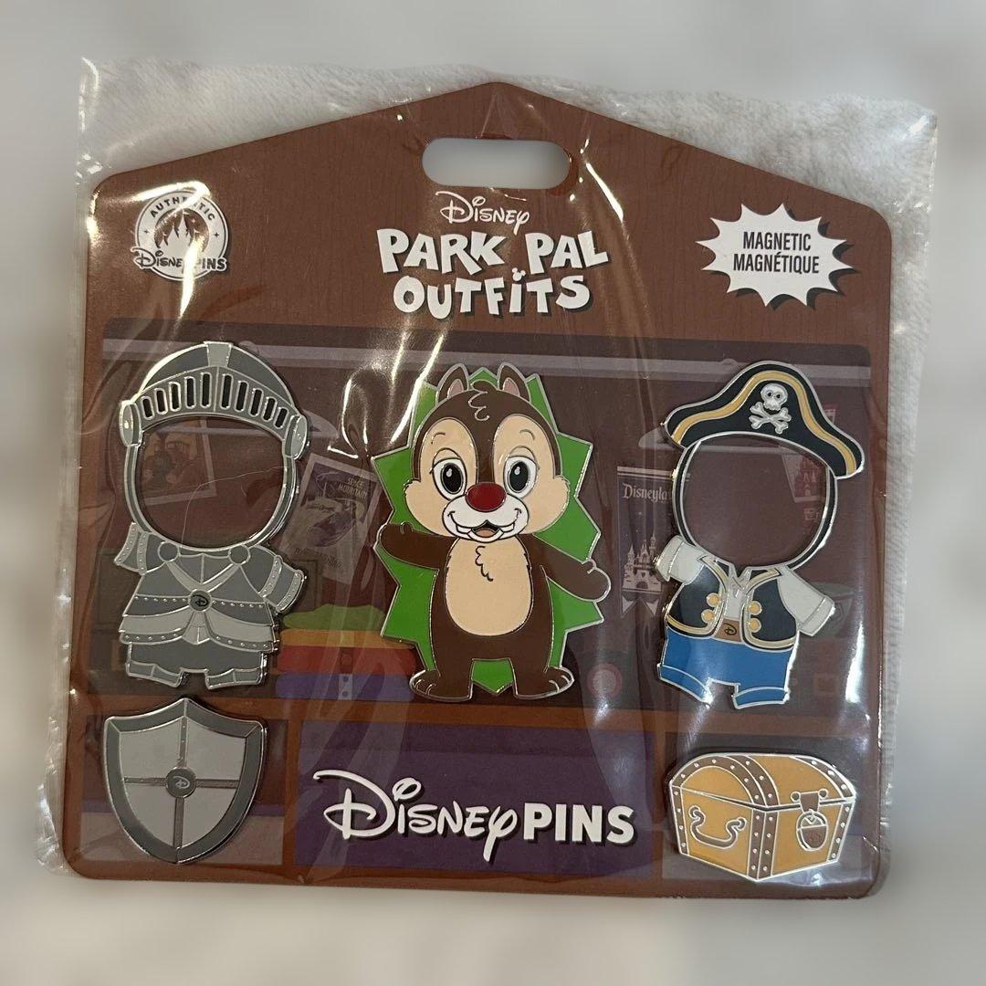 海外ディズニー park pal outfit チップピンバッジ ピントレ