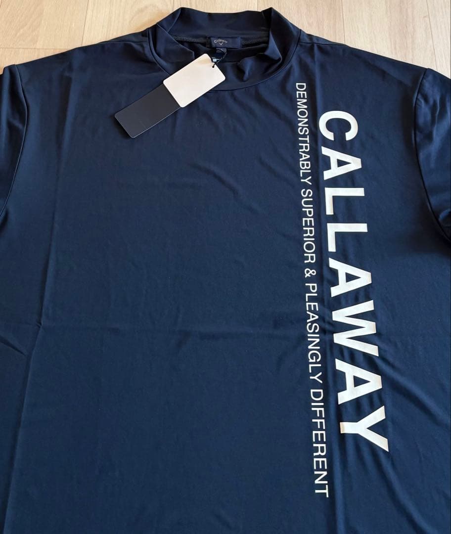 新品未使用　callaway golf スムース半袖モックネックシャツサイズLL