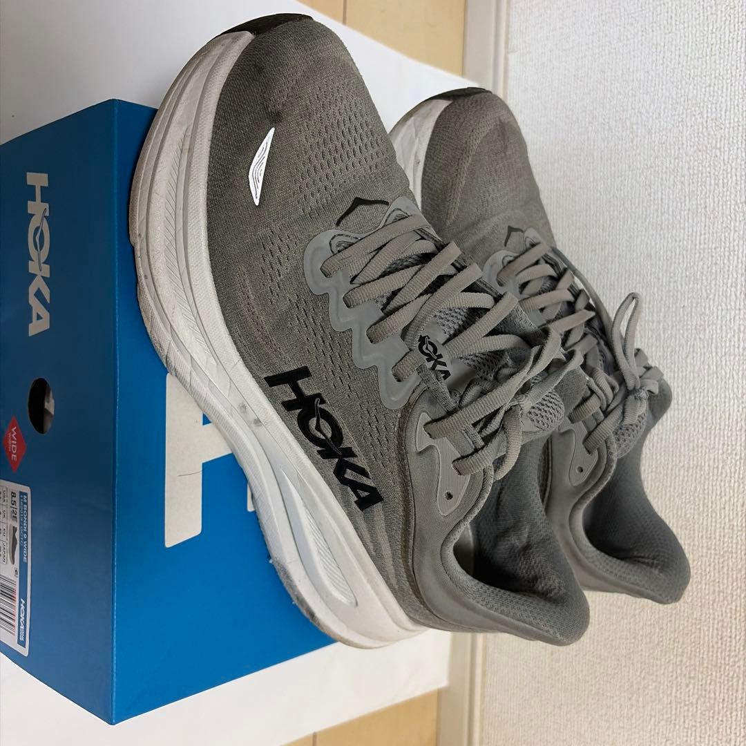 あ*誰様 HOKA Bondai 9 WIDE 26.5cm グレー