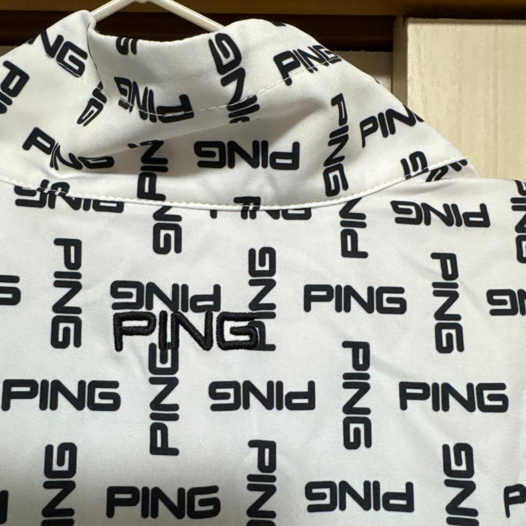 PING ロゴプリント ジャケット ホワイト