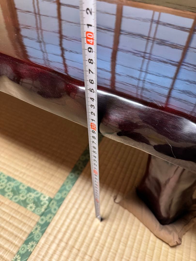 木製座卓 濃い茶色 1350-750-350