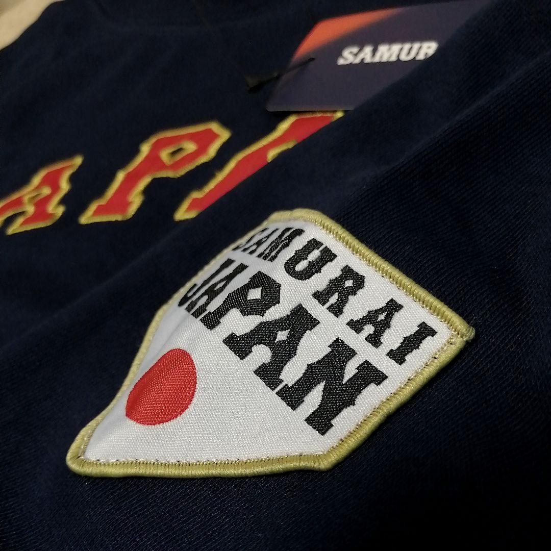 【公式】刺繍ロゴ トレーナー 侍ジャパン ネイビー Lサイズ